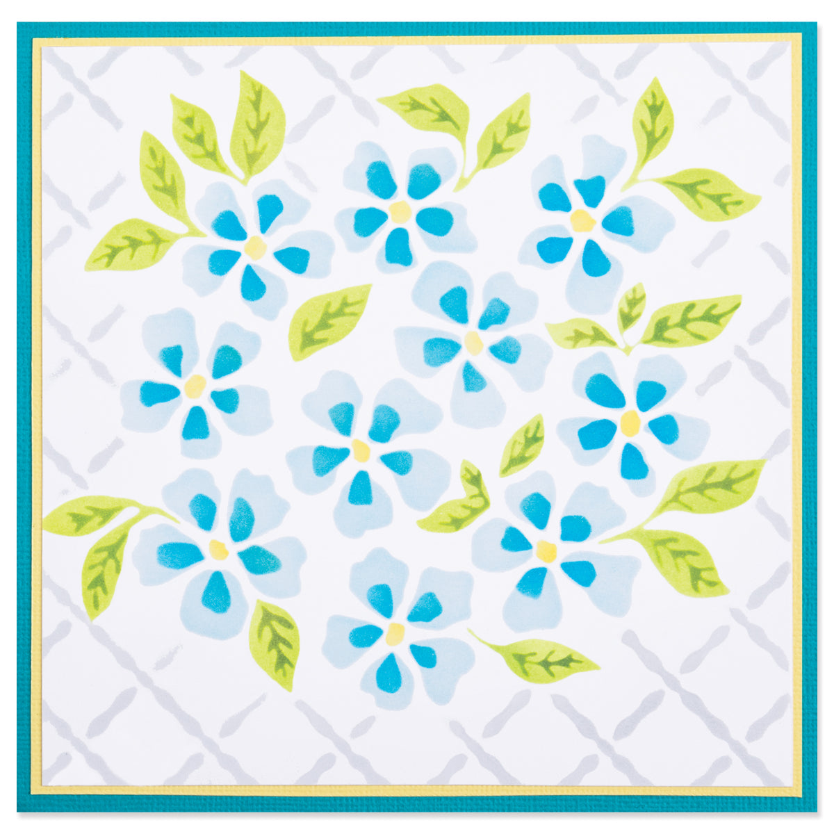 Sizzix Layered Stencil 4PK - Watercolour Flowers & Lattice by 