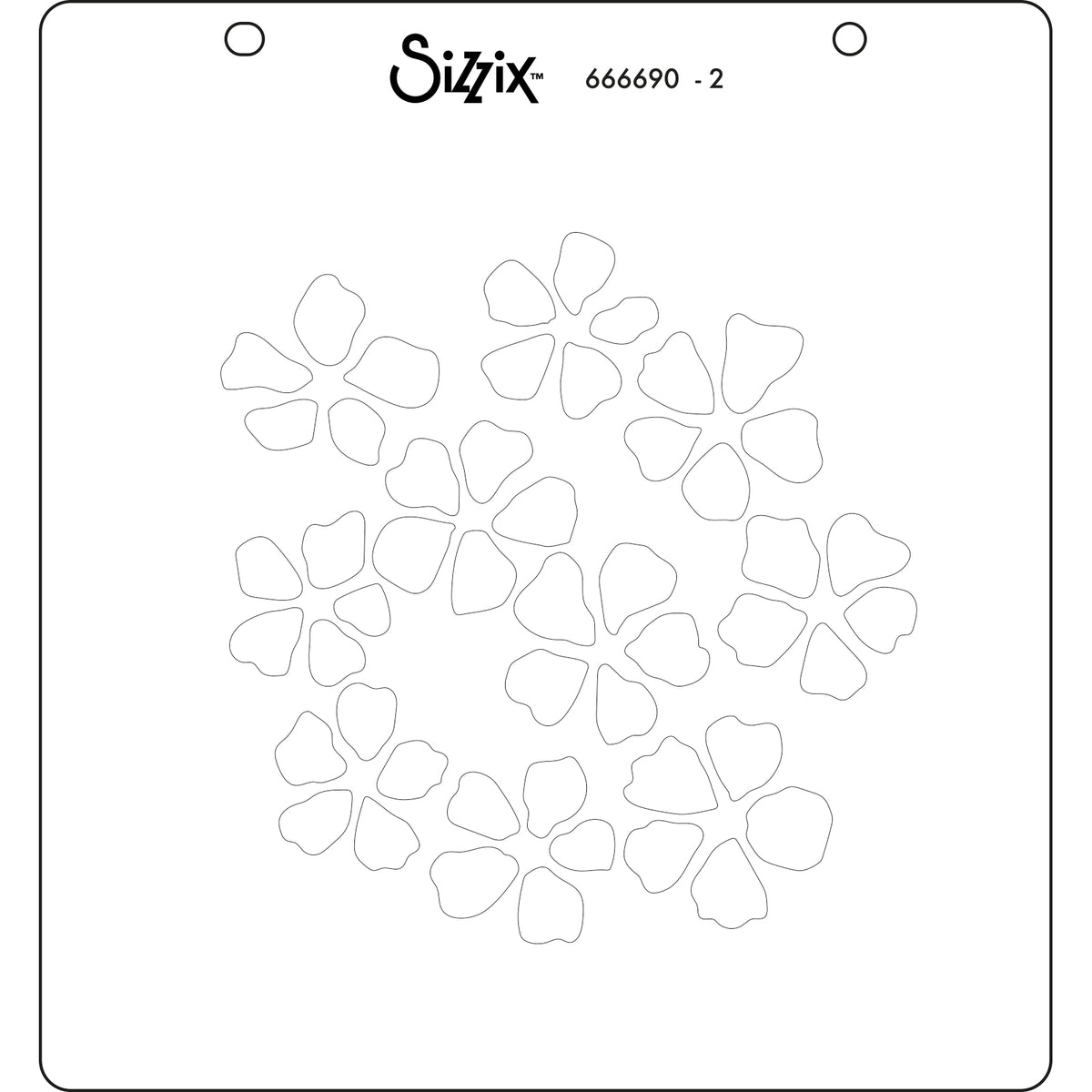 Sizzix Layered Stencil 4PK - Watercolour Flowers & Lattice by 