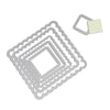 Sizzix Framelits Die Set 6PK - Squares, Scallop