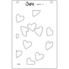 Sizzix A6 Layered Stencils 4PK - Mark Making Hearts by Kath Breen