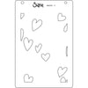 Sizzix A6 Layered Stencils 4PK - Mark Making Hearts by Kath Breen