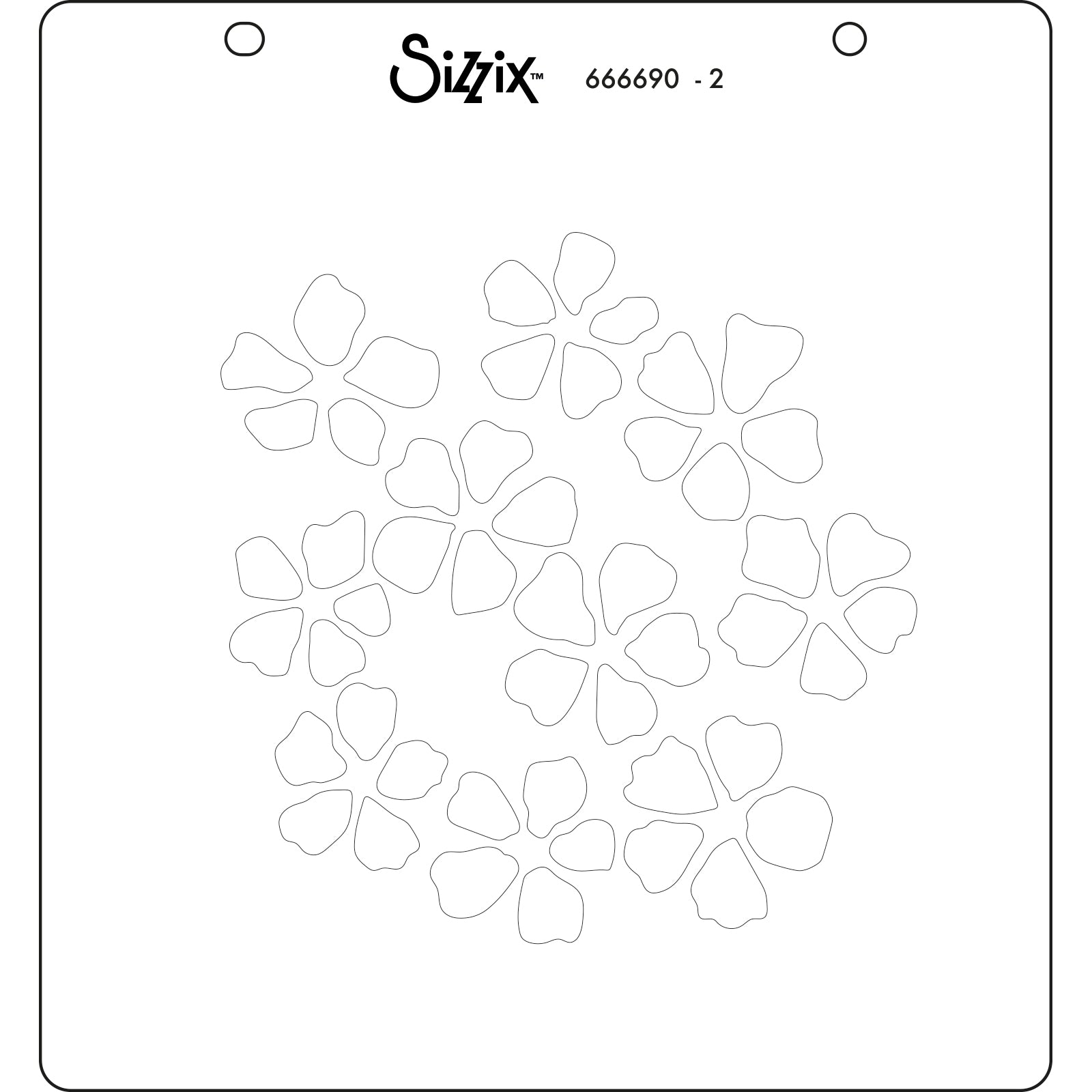 Sizzix Layered Stencil 4PK - Watercolour Flowers & Lattice by Eileen H ...