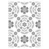 Sizzix Multi-Level Textured Impressions A5 Embossing Folder - Floral Damask by Eileen Hull