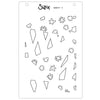 Sizzix A6 Stencil 4PK - Fragmented Floral #2 by Stacey Park