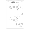 Sizzix A6 Stencil 4PK - Fragmented Floral #2 by Stacey Park