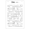 Sizzix A6 Stencil 4PK - Serene Sophisticate #2 by Stacey Park